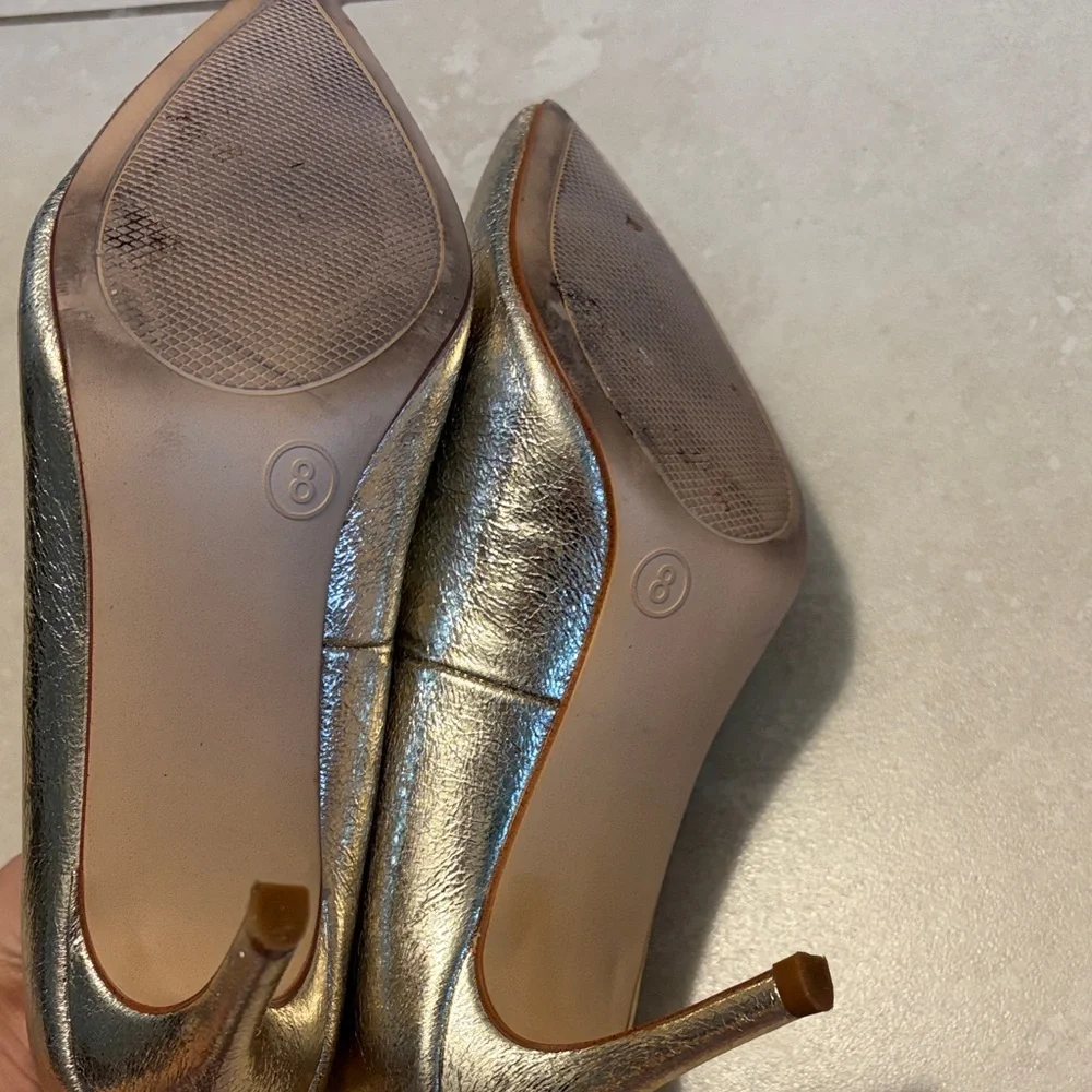 a new day Metallic Gold Pointed-Toe Pumps - Picture 6 of 7